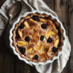 Einfacher Ingwer-Brombeer-Pfirsich-Cobbler
