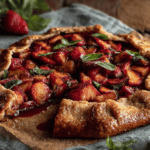 Erdbeer-Basilikum-Galette mit brauner Butter